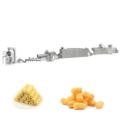 Materjal Ġdid Kummerċjali Snack Twin Corn Puff Extruder Machine